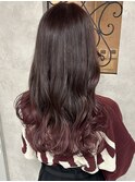 グラデーションカラー/ボルドーカラー/ケアブリーチ/韓国