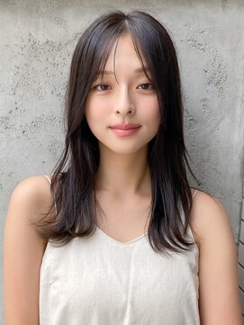エトラ 渋谷店(etora) 前髪 ネビージュ ボブルフ 黒髪 ワンレン 小顔 "
