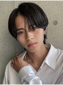 センターコンマバング×リバース毛流れニュアンスカルマパーマ
