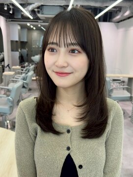 ポーチバイハニー オモテサンドウ(PORCH by HONEY omotesando) レイヤーカットミニウルフデジタルパーマ小顔ダークブラウン1