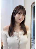 ロンドアベニール 北千住(Lond avenir)&nbsp;ミニウルフレイヤーカット顔周り前髪韓国ミディアムロング北千住