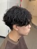 爽やか無造作ビジネスツーブロック波巻きパーマ