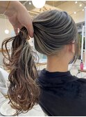 本厚木◎バレイヤージュ細めハイライトロング韓国風巻き髪質改善