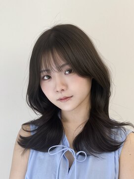 アマトウキョウ アユンチェ(AMA TOKYO×AYUNCHE) 韓国ヘア　透明感カラー　2wayバング  レイヤーカット   顔周り