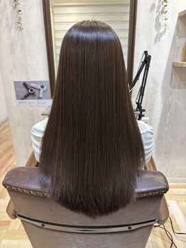 ルヴェール(Le Vert) 美髪縮毛矯正×暗髪オリーブベージュカラー