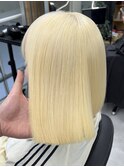 ブロンド　デザインカラーフェイスフレーミング