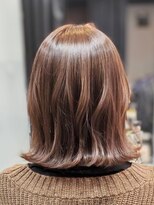ヘアースタジオ ジェイワン(hair studio J ONE)&nbsp;20代30代40代50代オリーブブラウン　ミディアムくびれ外ハネボブ