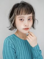 ギークス(GEEKS)&nbsp;【GEEKS渋谷】オン眉ボブ/アンブレラカラー/初ブリーチ/冬カラー