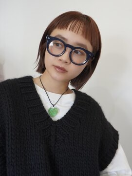 ディッセンバー 伊勢崎(December) 切りっぱなしボブ/ミニボブ/丸くないボブ/ヘーゼルベージュ