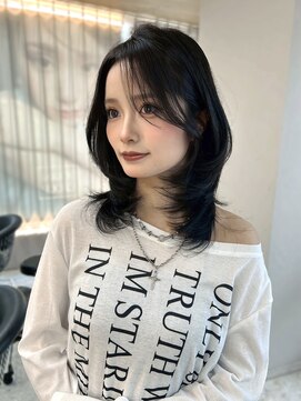 ボタン テンジン(VOTAN tenjin) 【木串楽人】顔周りカット/マロンベージュ/流し前髪