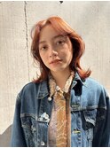 オレンジカラーダブルカラー外はね
