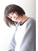ソフトなラウンドボブ 　ショコラベージュ