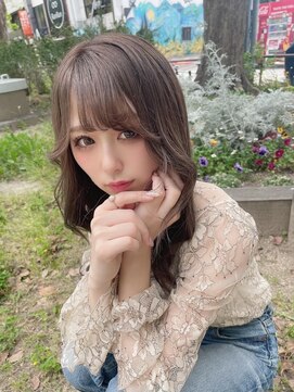 インク サカエ(inq sakae) 韓国/ミルクティベージュ/レイヤーカット/小顔/ロング