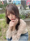 韓国/ミルクティベージュ/レイヤーカット/小顔/ロング