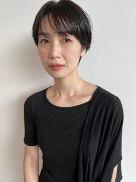 トップヘアーヒルズ 安城(TOP HAIR HILLS) ナチュラルモードなショート！/アッシュブラック/前髪パーマ