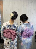 大人可愛い黒髪暗髪愛されモテ華やかアップヘアセット