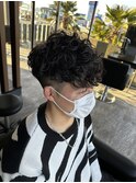 Vマッシュ×スパイラルパーマ