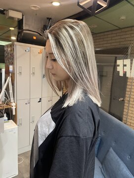 ラフ(LAFF) #黒髪#ボブルフ#ネビージュ#小顔#ワンレン