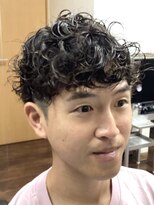 コダマ 新大塚店(KODAMA)&nbsp;スパイラルパーマツーブロックショートスタイル（アップバング）