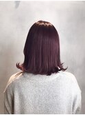 外はねボブパープルグレージュ