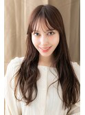 透けバングくせ毛風抜け感ゆるふわカールエアリーロングX大宮