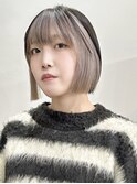 フェイスフレーミング×切りっぱなしボブ×ぱっつん前髪 表参道