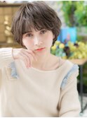 グレージュカラーくせ毛風マッシュショートc5川口20代30代40代
