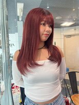ヘアーアンドメイク ビス(HAIR&MAKE bis) ブリーチなし◎カシスレッドカラー【多田華歌】
