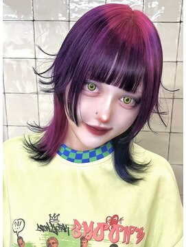 フウ(fuh) 【iam】デザインカラー/ウルフカット