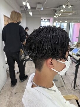 アジールヘア 所沢プロペ通り店(agir hair) アッシュブラックスパイラルパーマニュアンスパーマ所沢韓国