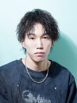 アルファ 新宿(alpha)&nbsp;サーフカール/ 刈り上げセンターパート/ブルーブラック[新宿駅]