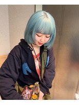 天神美容室&nbsp;【KASUMI天神美容室】水色ハイトーン×海外レイヤー
