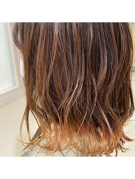 シャンプーボーイ エンドカラー×パステルオレンジ