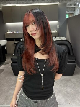 ロテ 名古屋 名駅店(Lote.) くびれヘア/ワインレッド/夏のヘアアレンジ/名古屋