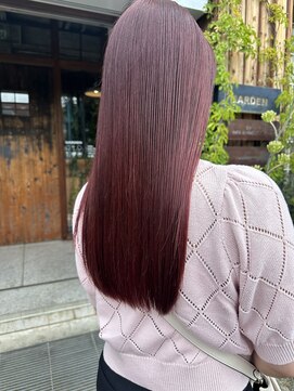 へアサロンアンドカフェガーデン(hair salon&cafe GARDEN) ブリーチなしダブルカラー/ピンクレッドカラー