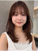 韓国レイヤーカット/フェイスレイヤー/前髪/韓国風バング