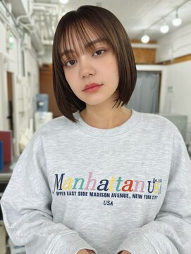 ハニーシブヤ(HONEY shibuya) 暗髪ナチュラルストレートボブ