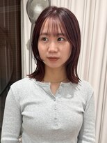 ビーハイブ 仙台駅前店(Behive)&nbsp;レッドブラウン/ブリーチなし/ミディアムセミロング/20代30代