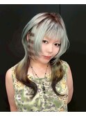 オーダーメイド/ケアブリーチカラー/セクションカラー/姫ウルフ