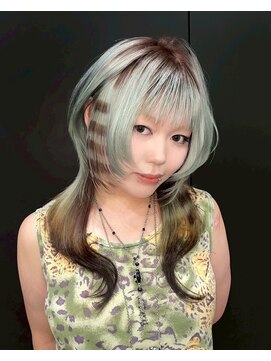 ヌル 原宿店(Null) オーダーメイド/ケアブリーチカラー/セクションカラー/姫ウルフ