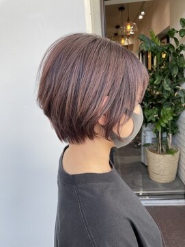salon de MiLK 札幌大通店【サロン ド ミルク】 艶髪に見えるカラーで作るバッサリショートヘア