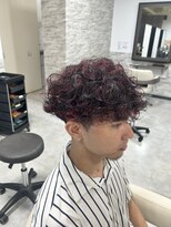 ヘアーララプラス(HAIR lala+) 【HAIR lala+】 #メンズ#レッド#ハイライト