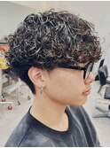 梅田メンズパーマ波巻きパーマプードルパーマッシュ強め