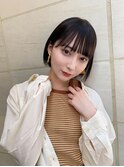 ワイドバングボブミニボブ切りっぱなしボブ