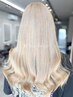 【ホワイトカラー】ブリーチ３回カラー＋トリートメント￥27500