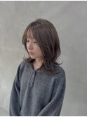 くすみベージュ/アッシュベージュ/レイヤーカット