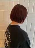 【 ito ／ 梅田 】チェリーレッドカラー×ミニボブ