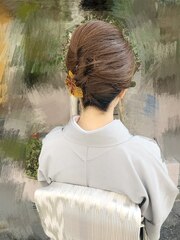 季節行事でのお母様ヘアセット・訪問着