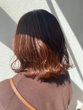 ビビグランジュテ(BiBi) 高知　南国市　BiBi glandjete　切りっぱなし　オレンジブラウン