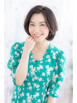 ミック 日暮里店(miq) かきあげ前髪アシンメトリー黒髪グレイアッシュミニウルフc1